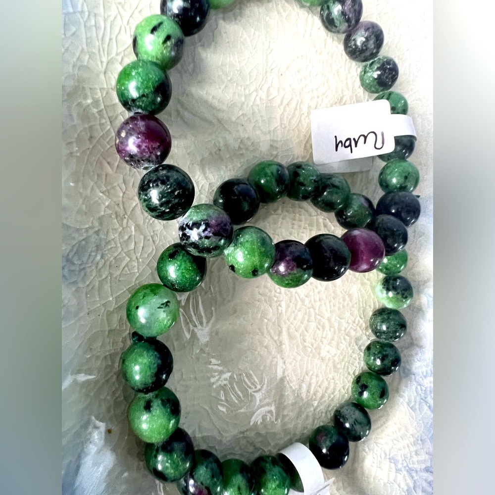Ruby Zoisite Natural Stones Bracelets available